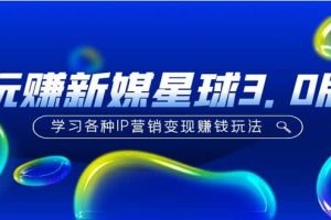 《玩赚新媒星球3.0版》学习各种IP营销变现玩法（价值498）