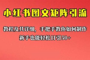 新手也能日引50 的【小红书图文矩阵引流法】！超详细理论 实操的课程