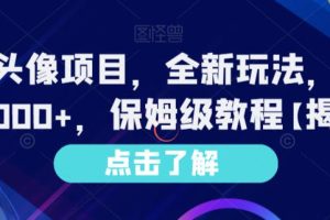 Ai漫改头像项目，全新玩法，单日收益1000 ，保姆级教程【揭秘】